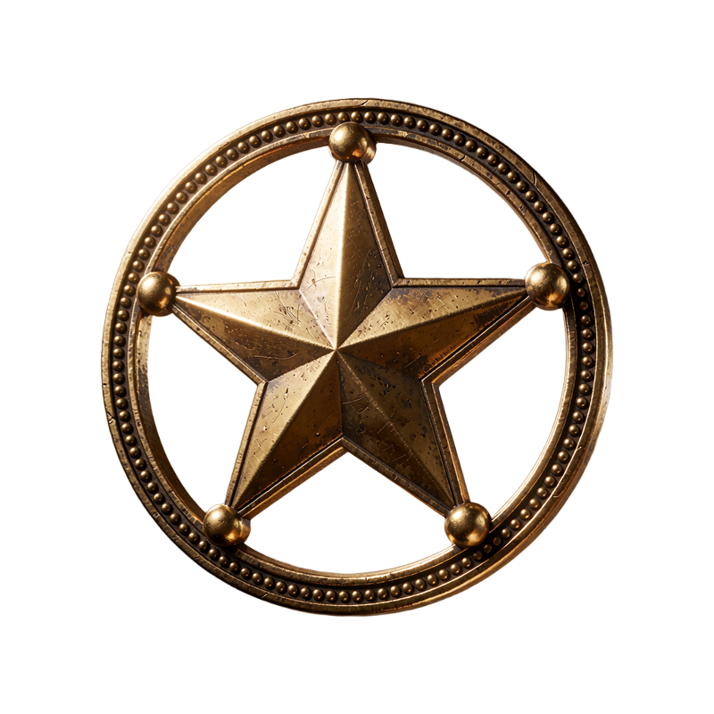 Złota gwiazda szeryfa - logo WestAce Casino
